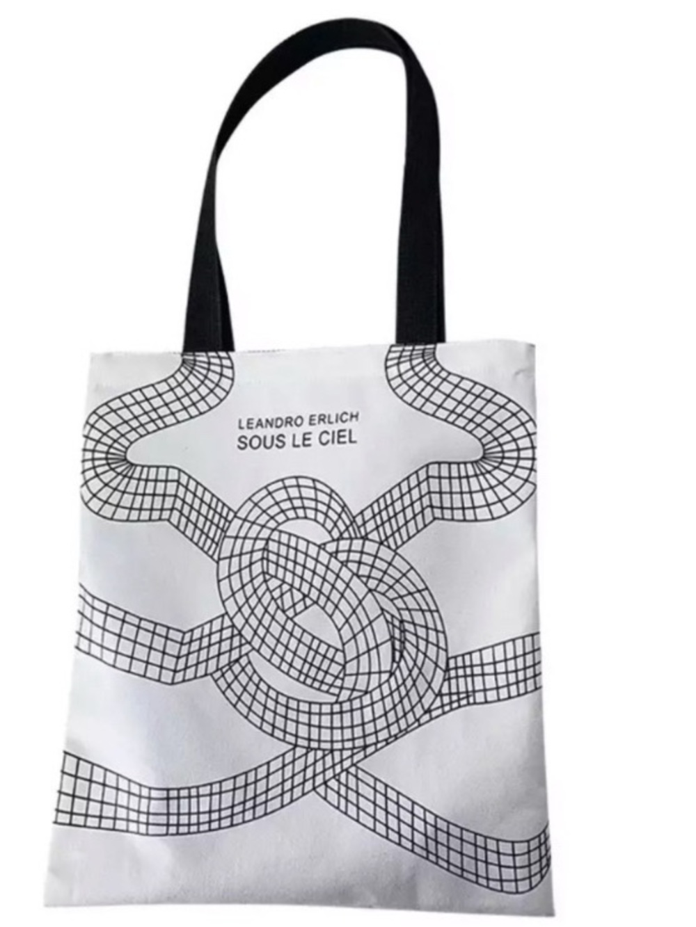 Argentinian Artist Leandro Erlich Sous Le Ciel ZIPPERED White Graphic Tote Bag